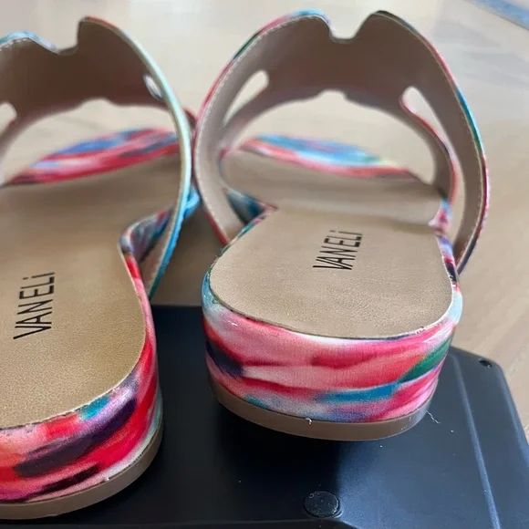 Camels Multi-Colored Patent Leather Slide Sandals/ Size 9 - Picture 2 of 8